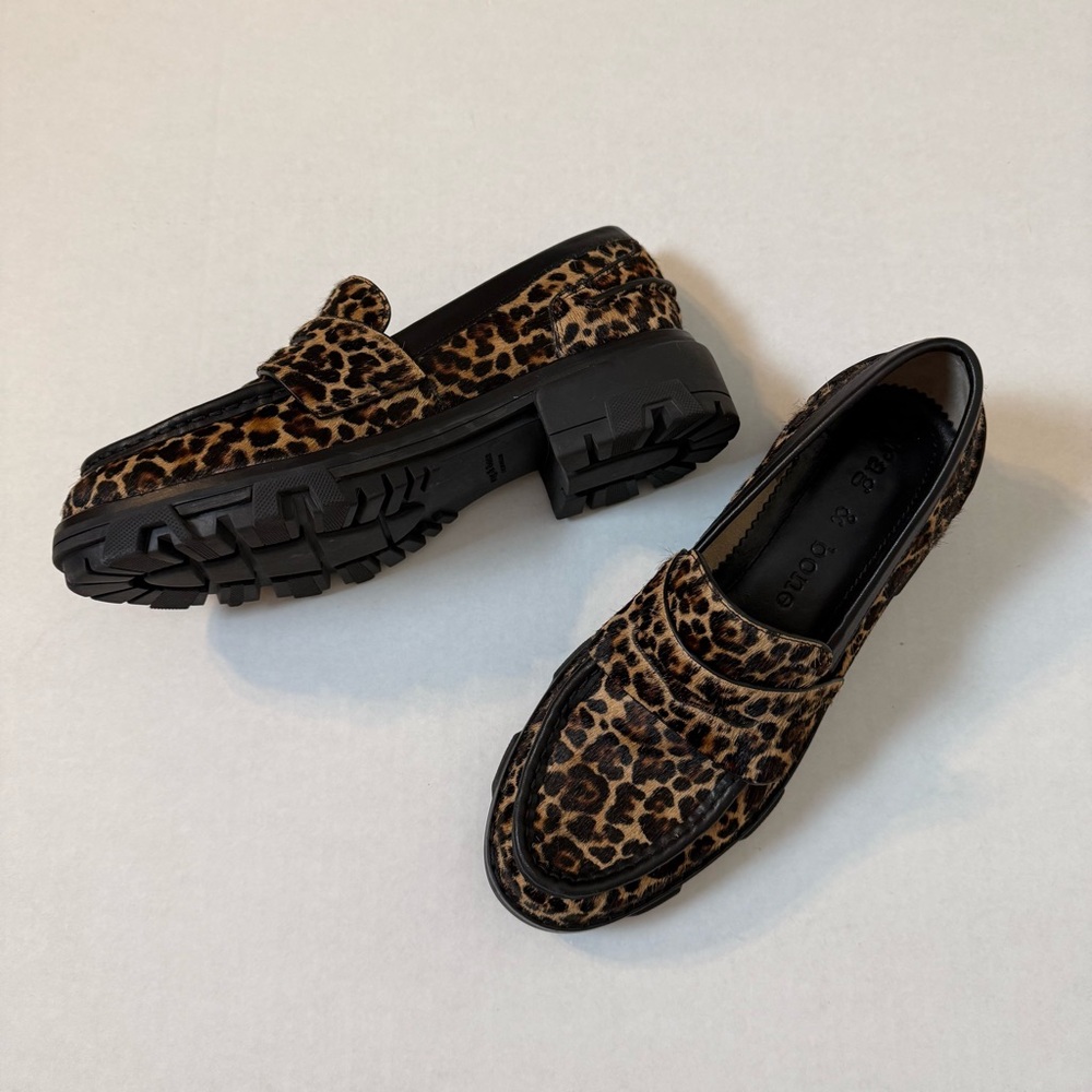 rag & bone Leopard Print Loafers